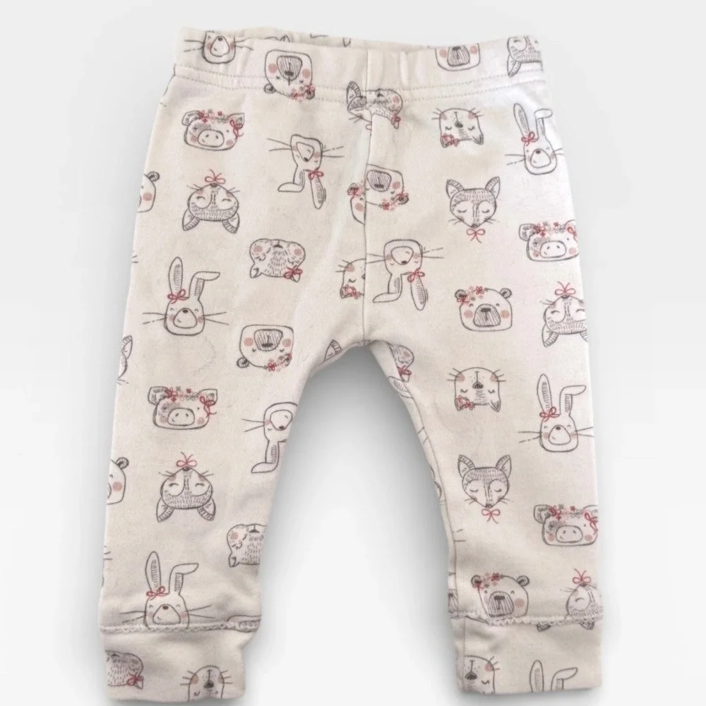 Gerber Onesies Baby Girl 3-6M Star Bodysuit & Woodland‎ Critter Leggings Set